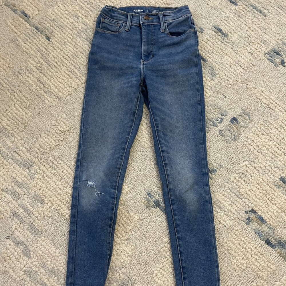 Pre-owned girls size 12 Old Navy extra high-rise rockstar jeggings